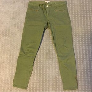 Banana Republic Olive Green Ankle Zip Pant Size 30